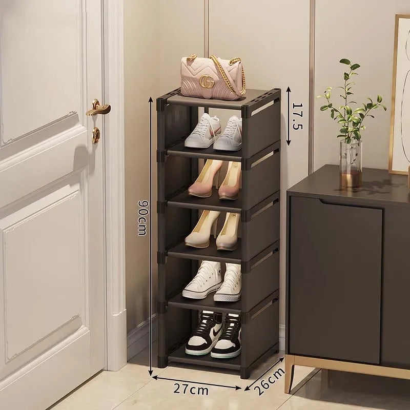Multi-Layer Stackable Shoe Cabinet Shoes Storage Rack foldable free combination shoe rack For Entry Wall Corner Shoes Shelf
