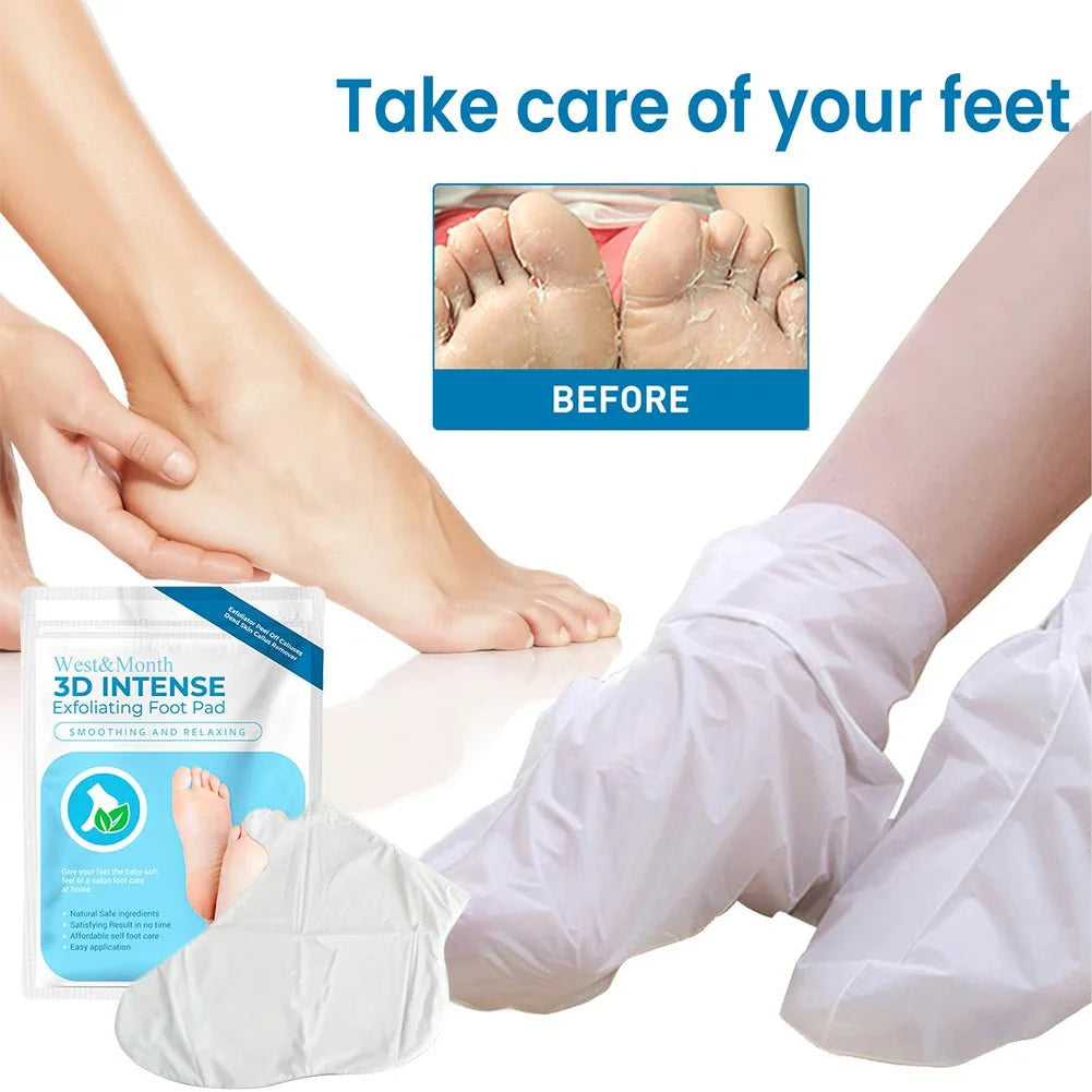 1 Pair Exfoliating Moisture Feet Mask Pedicure Cuticles Peel Off Dead Skin Remover Foot Care