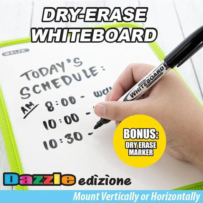 8.5" X 11" Dry Erase Board w/ Marker - 1pc Random Color