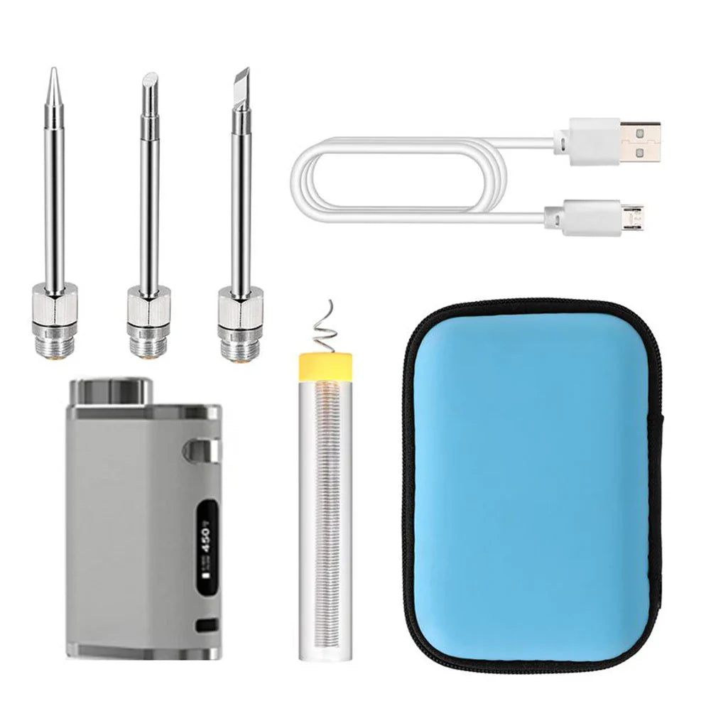 Rechargeable Soldering Iron Wireless Battery Soldering Iron With USB Charging 1w75w High Power With 3 Tips For Outdoor Soldering