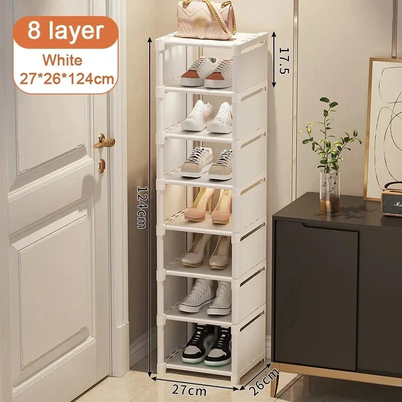 Multi-Layer Stackable Shoe Cabinet Shoes Storage Rack foldable free combination shoe rack For Entry Wall Corner Shoes Shelf