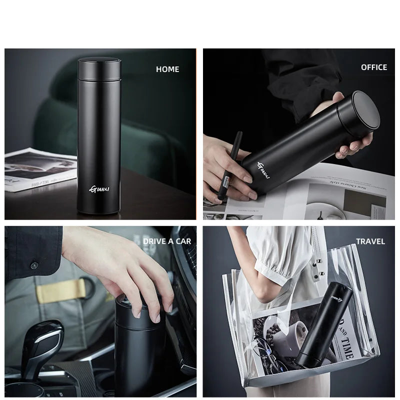 GIANXI Intelligent Digital Display Vacuum Cup One Touch Display Temperature Stainless Steel Cups Keep Heat And Cold Water Cup