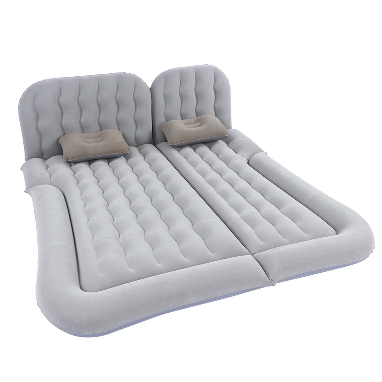 2‑In‑1 Multifunction Inflatable Travel Mattress PVC Flocking Soft Sleeping Rest Cushion for Car SUV