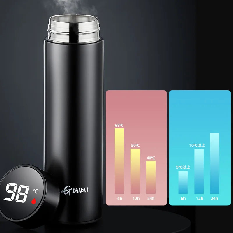 GIANXI Intelligent Digital Display Vacuum Cup One Touch Display Temperature Stainless Steel Cups Keep Heat And Cold Water Cup