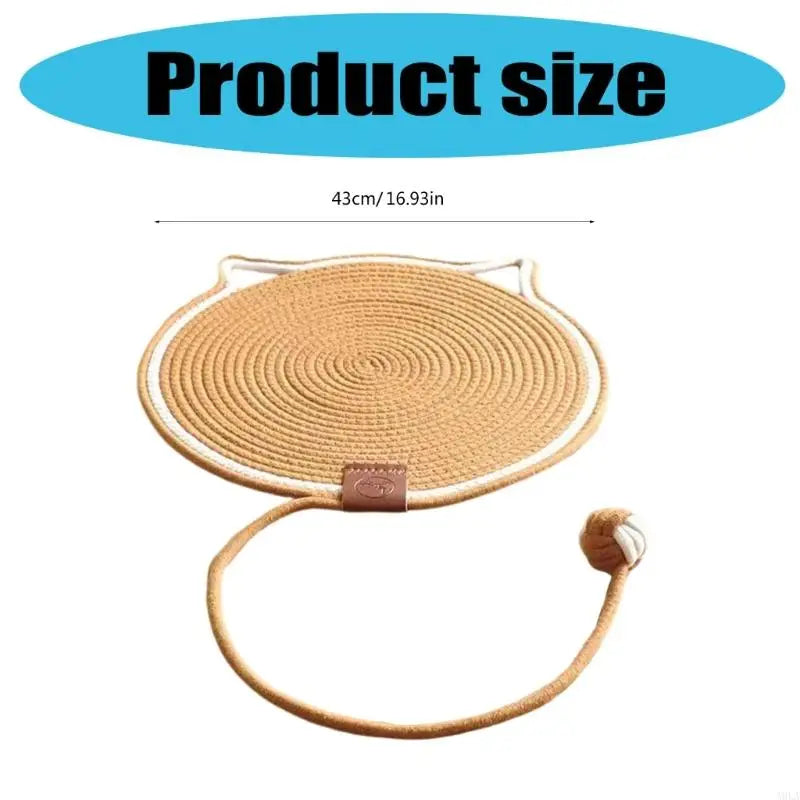 A9LA Cotton Rope Cats Scratching Post Mat Fun Toy for Cats to Grind Claw & Relieve Stress Feature Wear-Resistant Design