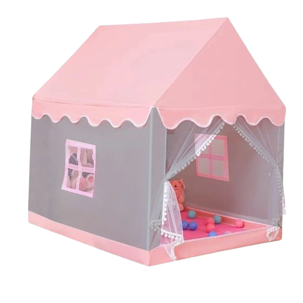 Kids Tent for Toddlers Kids with Windows Playhouse Tent Castle Play Tent Play House for Children Indoor and Outdoor Games