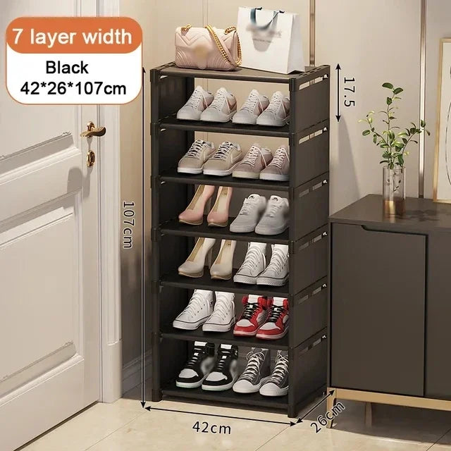 Multi-Layer Stackable Shoe Cabinet Shoes Storage Rack foldable free combination shoe rack For Entry Wall Corner Shoes Shelf