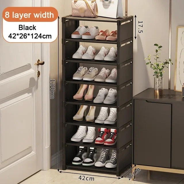 Multi-Layer Stackable Shoe Cabinet Shoes Storage Rack foldable free combination shoe rack For Entry Wall Corner Shoes Shelf