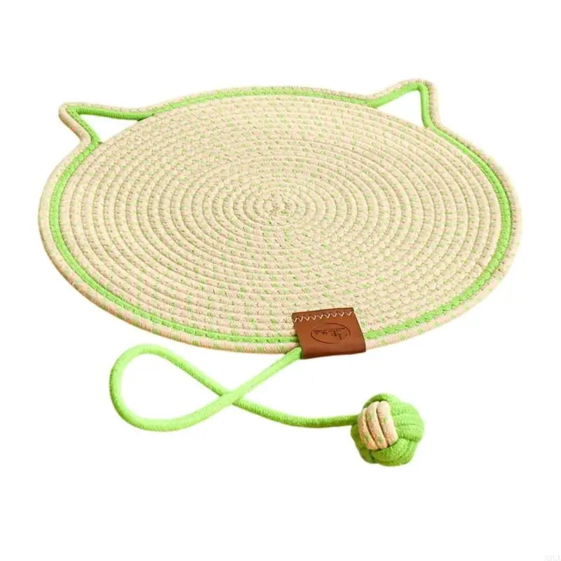 A9LA Cotton Rope Cats Scratching Post Mat Fun Toy for Cats to Grind Claw & Relieve Stress Feature Wear-Resistant Design