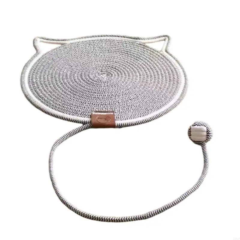 A9LA Cotton Rope Cats Scratching Post Mat Fun Toy for Cats to Grind Claw & Relieve Stress Feature Wear-Resistant Design
