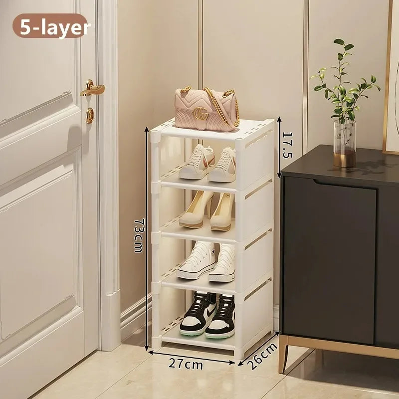 Multi-Layer Stackable Shoe Cabinet Shoes Storage Rack foldable free combination shoe rack For Entry Wall Corner Shoes Shelf