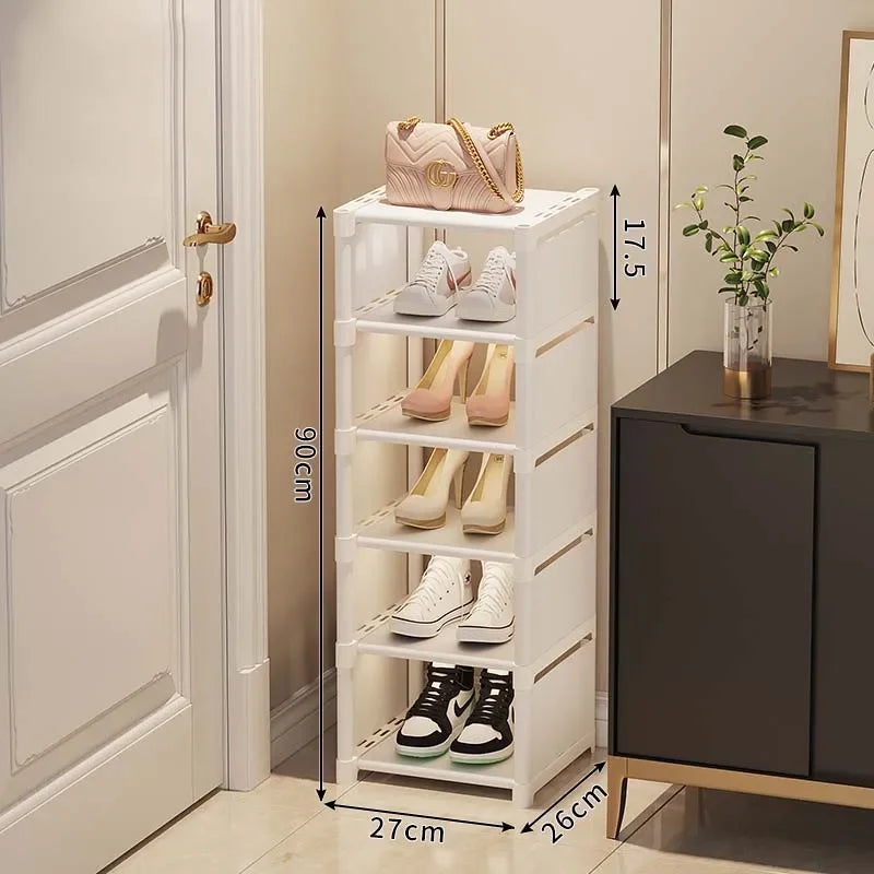 Multi-Layer Stackable Shoe Cabinet Shoes Storage Rack foldable free combination shoe rack For Entry Wall Corner Shoes Shelf