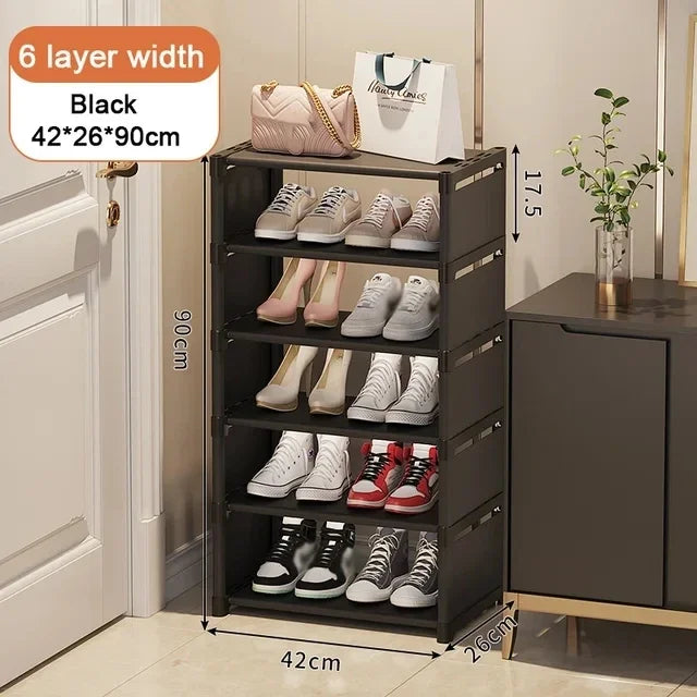 Multi-Layer Stackable Shoe Cabinet Shoes Storage Rack foldable free combination shoe rack For Entry Wall Corner Shoes Shelf