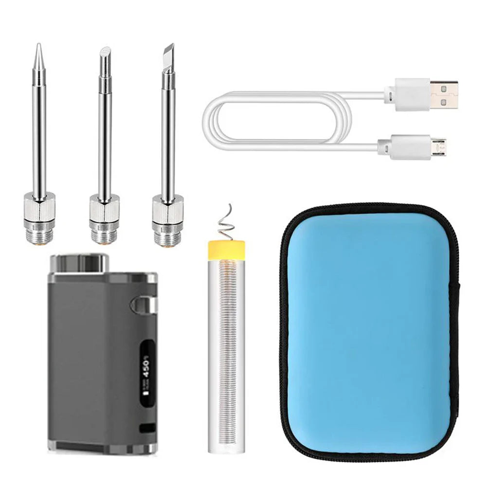 Rechargeable Soldering Iron Wireless Battery Soldering Iron With USB Charging 1w75w High Power With 3 Tips For Outdoor Soldering