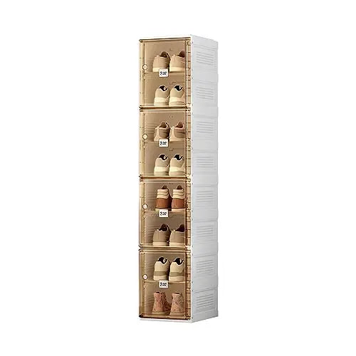 Shoe Cabinet Storage Box, Portable Folding Shoe Rack, Large Sports Shoes Cabinet Box Strong and Easy To Assemble 8-16 Grids