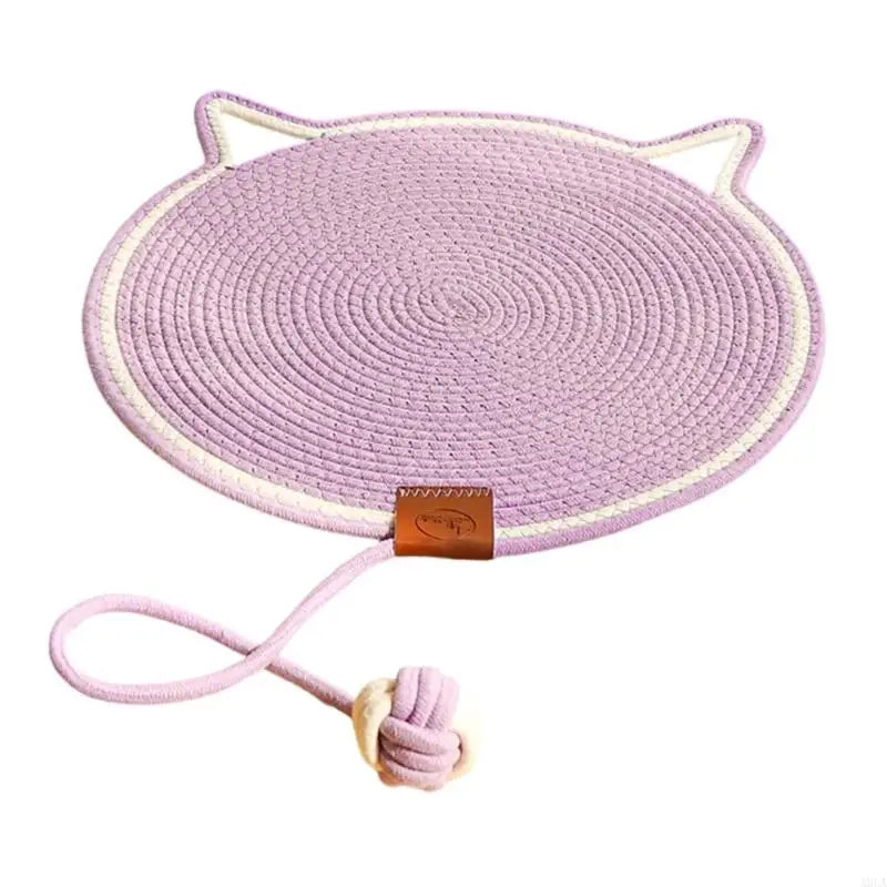 A9LA Cotton Rope Cats Scratching Post Mat Fun Toy for Cats to Grind Claw & Relieve Stress Feature Wear-Resistant Design