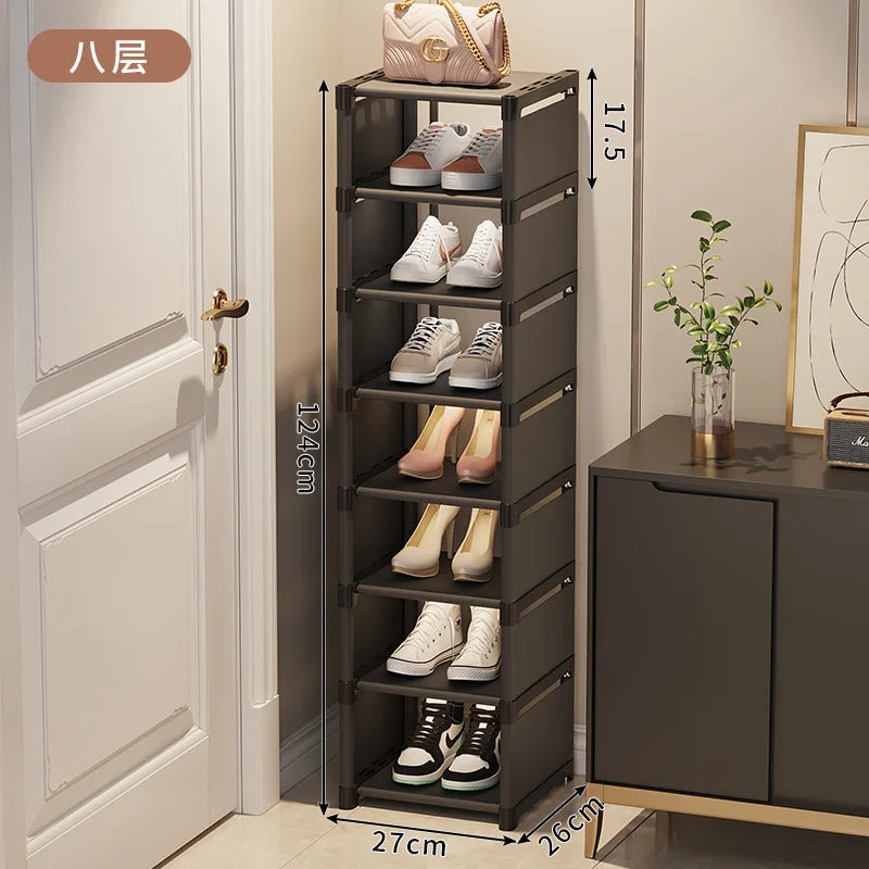Multi-Layer Stackable Shoe Cabinet Shoes Storage Rack foldable free combination shoe rack For Entry Wall Corner Shoes Shelf