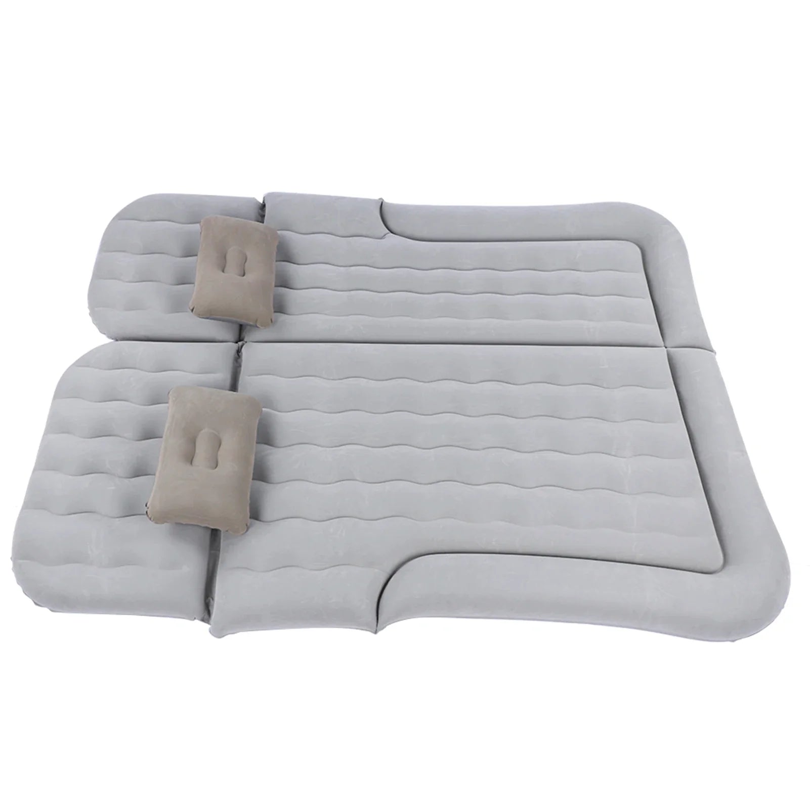 2‑In‑1 Multifunction Inflatable Travel Mattress PVC Flocking Soft Sleeping Rest Cushion for Car SUV