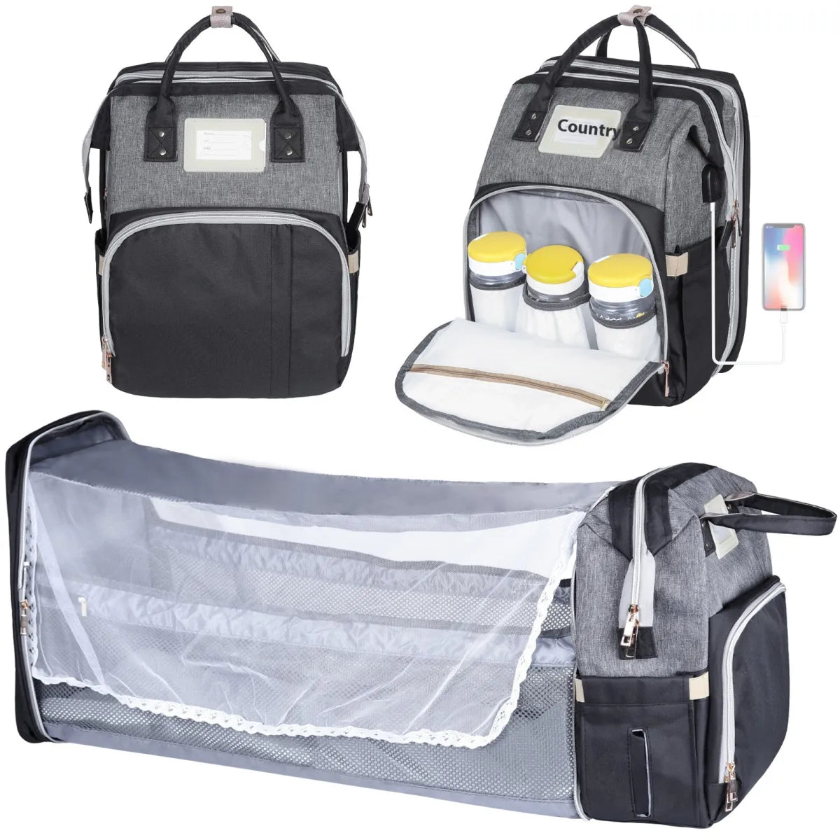 Large Multifunctional Mummy Backpack