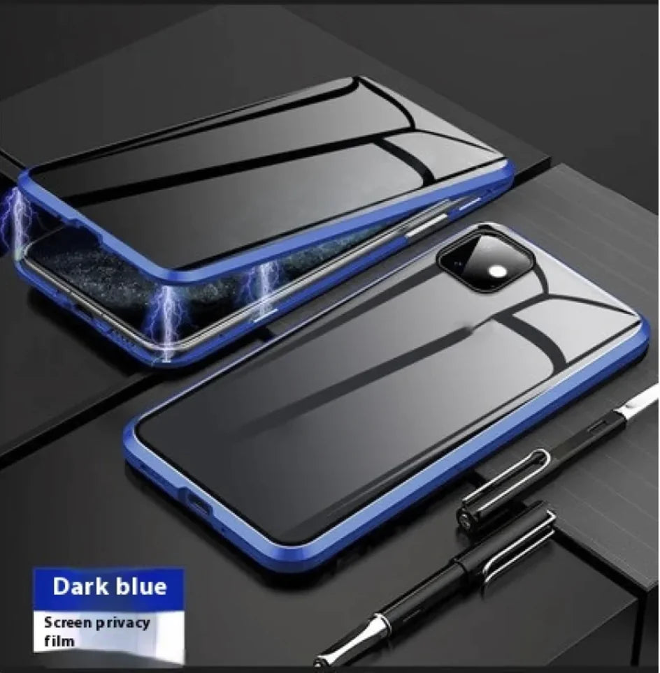 Magnetic Privacy Glass Phone Case with Anti-Peep Protection iphone